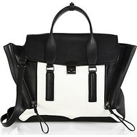 3.1 Phillip Lim Pashli Medium Bicolor Stamped Satchel photo