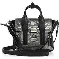 3.1 Phillip Lim Pashli Mini Metallic Leather Satchel photo