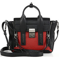 3.1 Phillip Lim Pashli Mini Shark-Embossed Leather Satchel photo