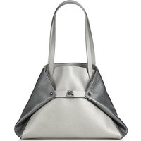 Akris Ai Large Convertible Metallic Two-Tone Leather Tote photo