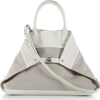 Akris Ai Medium Two-Tone Canvas & Leather Convertible Tote photo