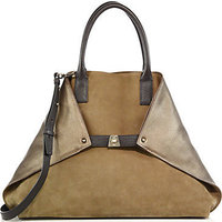 Akris Ai Small Convertible Metallic Leather, Matte Leather & Nubuck Tote photo