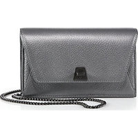 Akris Anouk Mini Metallic Leather Envelope Clutch photo