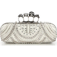 Alexander McQueen Beaded Knuckle Box Clutch photo