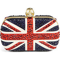 Alexander McQueen Classic Britania Skull Box Clutch with Swarovski Crystal photo