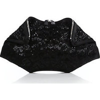 Alexander McQueen De Manta Beaded Satin Clutch photo