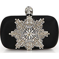 Alexander McQueen Embellished Silk Box Clutch photo