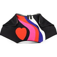 Alexander McQueen De Manta Heart Silk Clutch photo