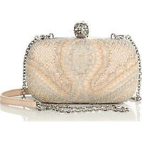 Alexander McQueen Lace Skull Box Clutch photo