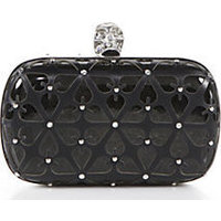 Alexander McQueen Laser-Cut Double-Layer Box Clutch photo