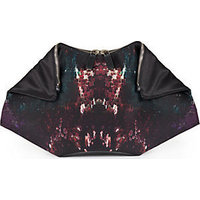 Alexander McQueen Moth-Print De Manta Clutch photo