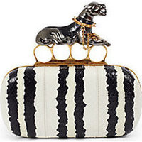 Alexander McQueen Panther Snakeskin Knuckle Box Clutch photo