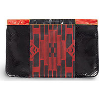 Alexander McQueen Patchwork-Print Hexagon Clutch photo