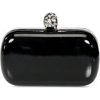 Alexander McQueen Patent Britania Skull Box Clutch photo