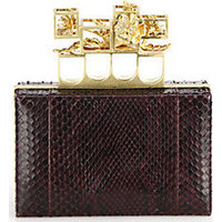 Alexander McQueen Python Knuckle Box Clutch photo