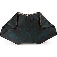 Alexander McQueen Roses-Print Small De Manta Clutch photo