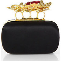 Alexander McQueen Silk Salamander Knuckle Box Clutch photo