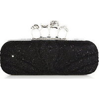 Alexander McQueen Sparkle Knuckle Box Clutch photo