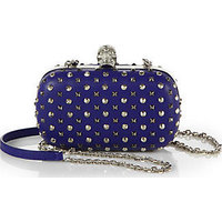 Alexander McQueen Studded Classic Skull Box Clutch photo