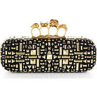 Alexander McQueen Studded Knuckle Box Clutch photo