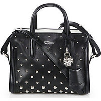 Alexander McQueen Studded Mini Padlock Zip-Around Satchel photo