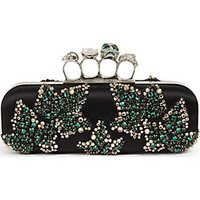 Alexander McQueen Swarovski Ivy Embroidery Knuckle Box Clutch photo