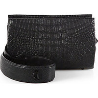 Alexander Wang Crocodile-Embossed Pelican Sling Bag/Matte Black photo