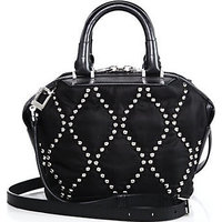 Alexander Wang Emile Mini Studded Nylon & Leather Satchel photo