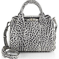 Alexander Wang Rockie Two-Tone Pebbled Leather Duffel Bag photo