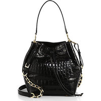 Alice + Olivia Crocodile-Embossed Bucket Bag photo