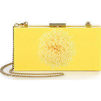 Alice + Olivia Floral Acrylic Box Clutch photo