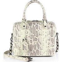 Alice + Olivia Olivia Snake-Embossed Leather Satchel photo