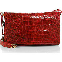 Alice + Olivia Scarlet Crocodile-Embossed Satchel photo