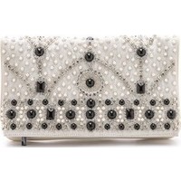 alice + olivia Tribal Beaded Me Clutch photo