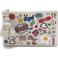 Anya Hindmarch Georgiana Allover Stickers Clutch photo