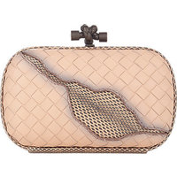 Bottega Veneta Ayers-Inset Intrecciato Knot Clutch photo