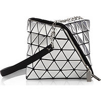 Bao Bao Issey Miyake Platinum Cube Metallic Faux-Leather Wristlet photo