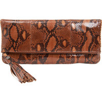 Barneys New York Python Tassel Clutch photo