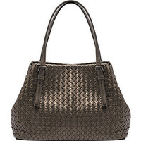 Bottega Veneta Intrecciato Metallic Leather Tote photo