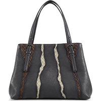 Bottega Veneta Intrecciato-Streaked Tote photo