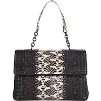 Bottega Veneta Olimpia Intrecciato Leather & Python Top-Handle Bag photo