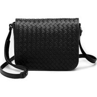 Bottega Veneta Small Woven Flap Shoulder Bag photo