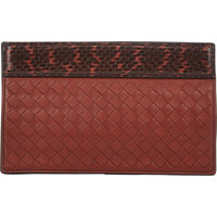 Bottega Veneta Snakeskin Intrecciato Clutch photo