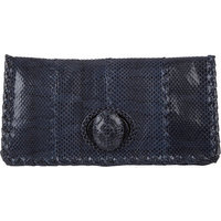 Bottega Veneta Snakeskin Intrecciato Clutch photo