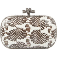 Bottega Veneta Snakeskin Knot Clutch photo