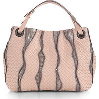 Bottega Veneta Intrecciato Medium Streaked Snakeskin & Leather Shoulder Bag photo