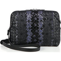 Bottega Veneta Woven Leather & Snakeskin Mini Bag photo