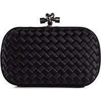 Bottega Veneta Woven Satin Clutch photo