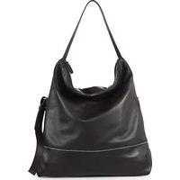 Brunello Cucinelli Leather Hobo Crossbody Bag photo