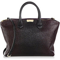 Burberry Dewsbury Pebbled-Leather Satchel photo